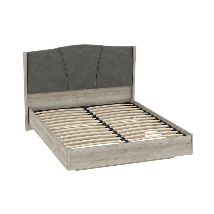 Кровати с мягким изголовьем, Кровать ШЕР КР-23-16-18, дуб серый, alpina 14