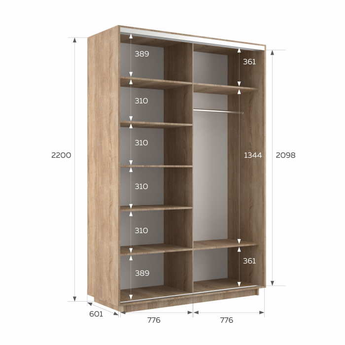 Шкафы-купе 2-х дверные, Шкаф-купе Экспресс 2-х дверный Фотопечать Калейдоскоп Стекла 160х60х220