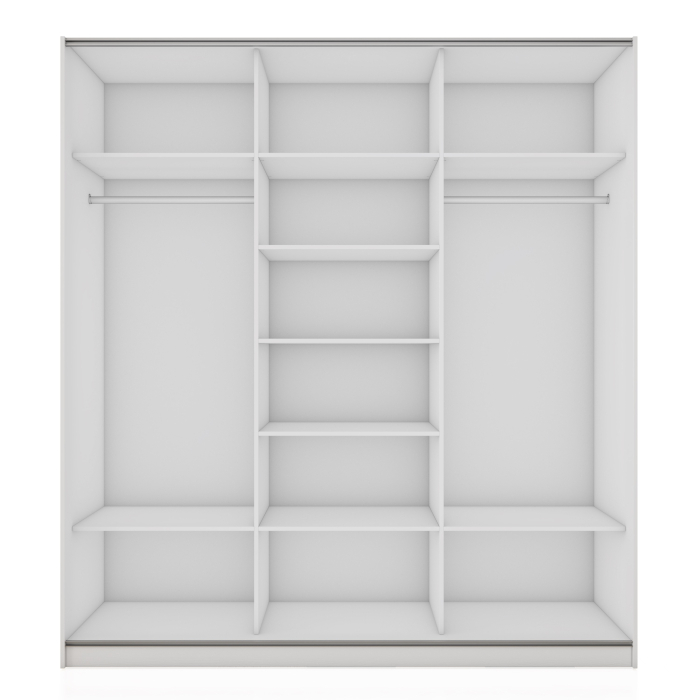 Шкафы-купе 3-х дверные, Шкаф-купе Прайм 3-х дверный Стекла черные/ДСП/Доводчики 210х57х230