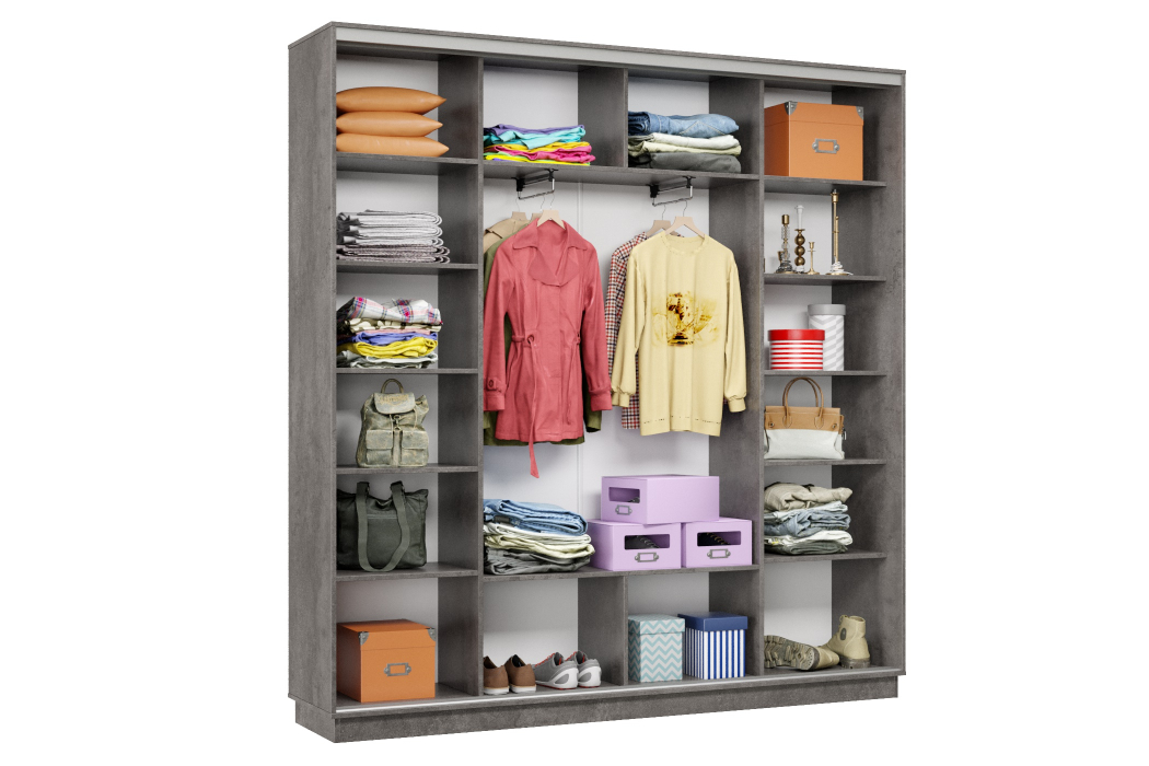 Шкафы-купе 3-х дверные, Шкаф-купе Премьер Лайт 35 (08;08;08) трехдверный