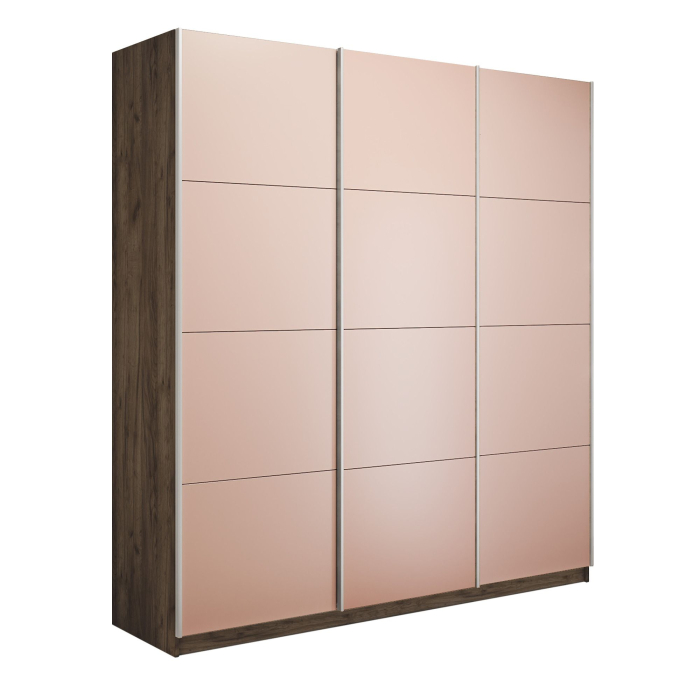 Шкафы-купе 3-х дверные, Шкаф-купе Эста 3-х дверный Стекла пудра/Доводчик 240х66х240