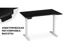 Прямые компьютерные столы, Компьютерный стол Маркос с механизмом подъема 120х75х75, белый