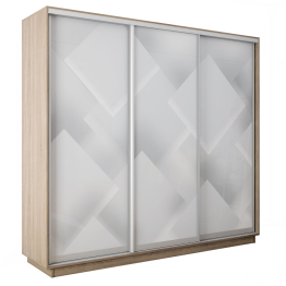 Шкаф-купе Экспресс 3-х дверный Фотопечать Квадрат Стекла 210х60х220