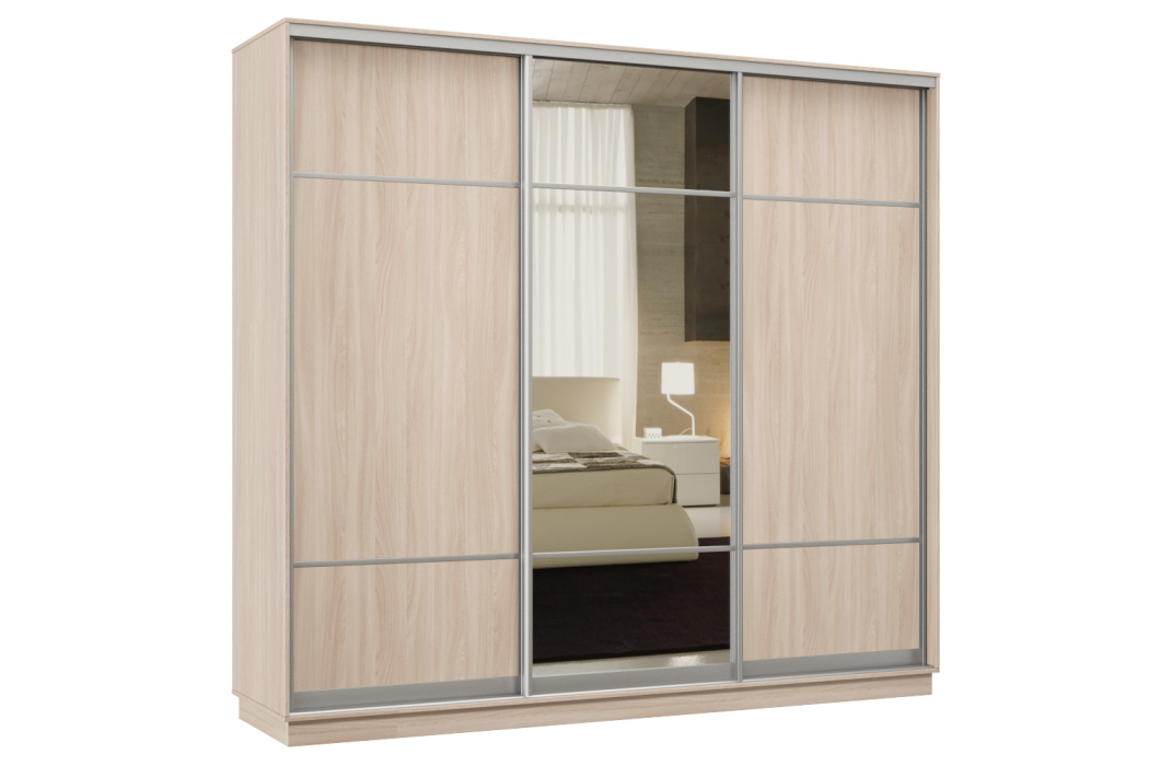 Шкафы-купе 3-х дверные, Шкаф-купе Премьер Лайт 56 (08;11;08) трехдверный