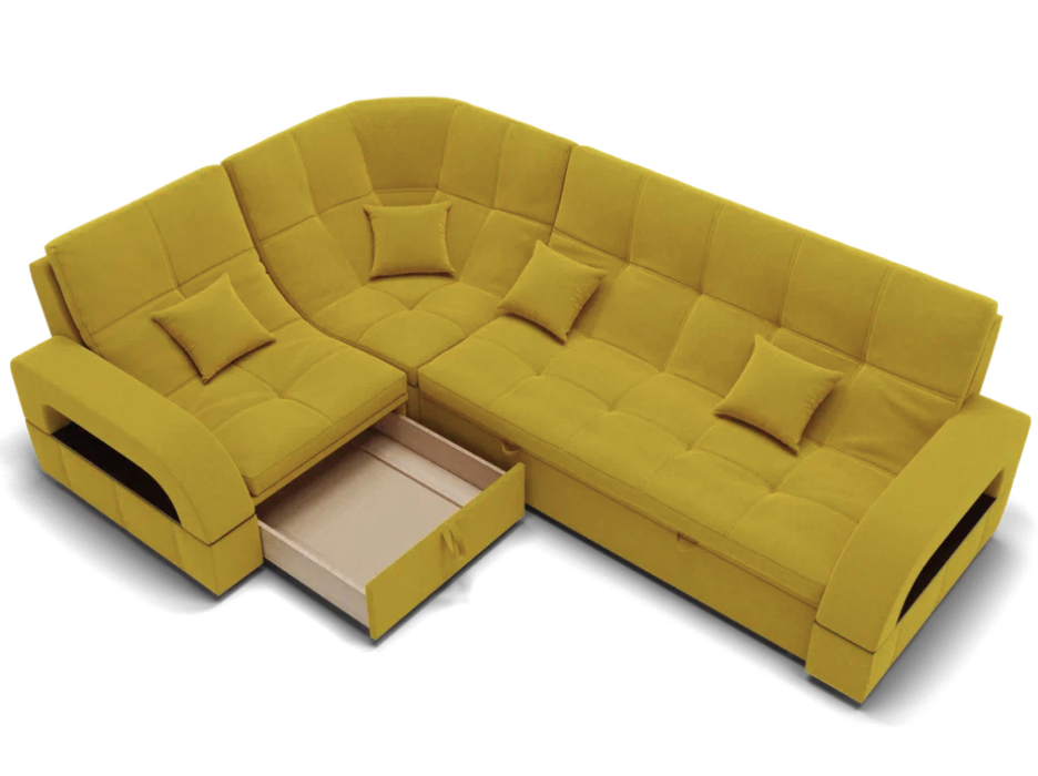 Диваны угловые в гостиную, Модульный диван Майами-3,микровелюр,антивандальная ткань,венеция