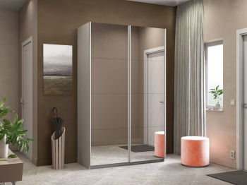 Шкаф-купе Прайм 2-х дверный Зеркала/Доводчики 120х57х230