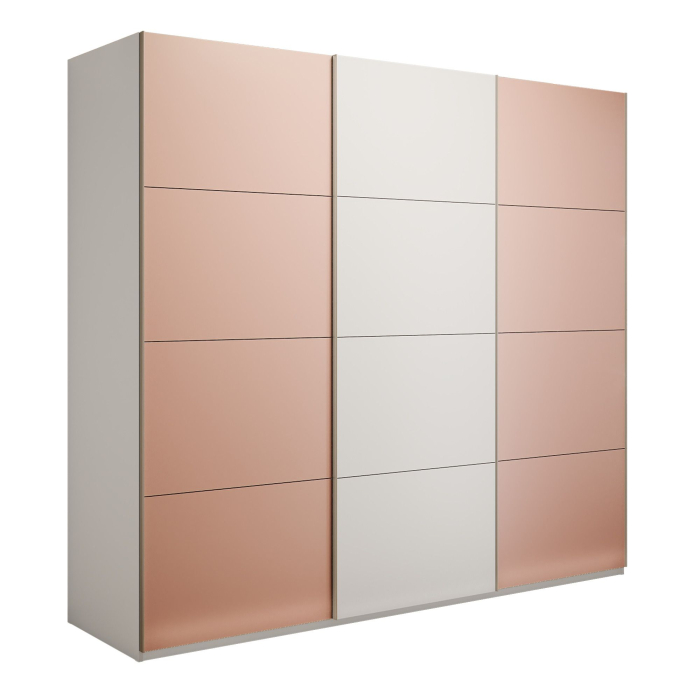 Шкафы-купе 3-х дверные, Шкаф-купе Эста 3-х дверный ДСП/Стекла пудра/Доводчик 240х66х240