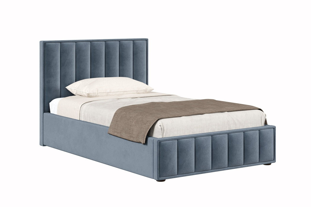 Мягкая кровать, Кровать Анкона 1200 с подъёмным механизмом, велюр