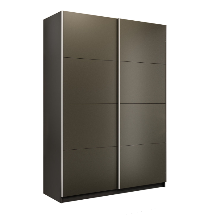 Шкафы-купе 2-х дверные, Шкаф-купе Прайм 2-х дверный Стекла хаки/Доводчики 120х57х230