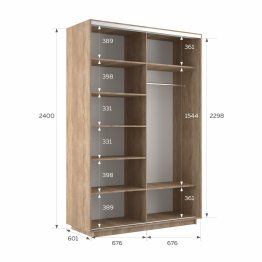 Шкаф-купе Экспресс 2-х дверный Фотопечать Шары Стекла 140х60х240