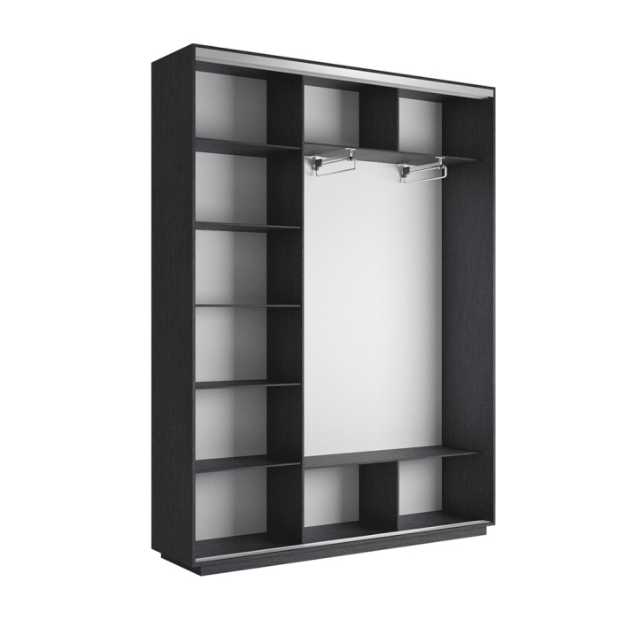 Шкафы-купе 3-х дверные, Шкаф-купе Экспресс 3-х дверный Фотопечать Квадрат Стекла 210х45х220