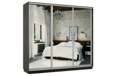 Шкафы-купе 3-х дверные, Шкаф-купе Премьер Лайт 58 (01;01;01) трехдверный