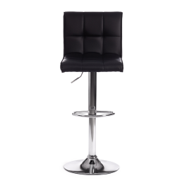 Стул барный BARBER, черный, хром