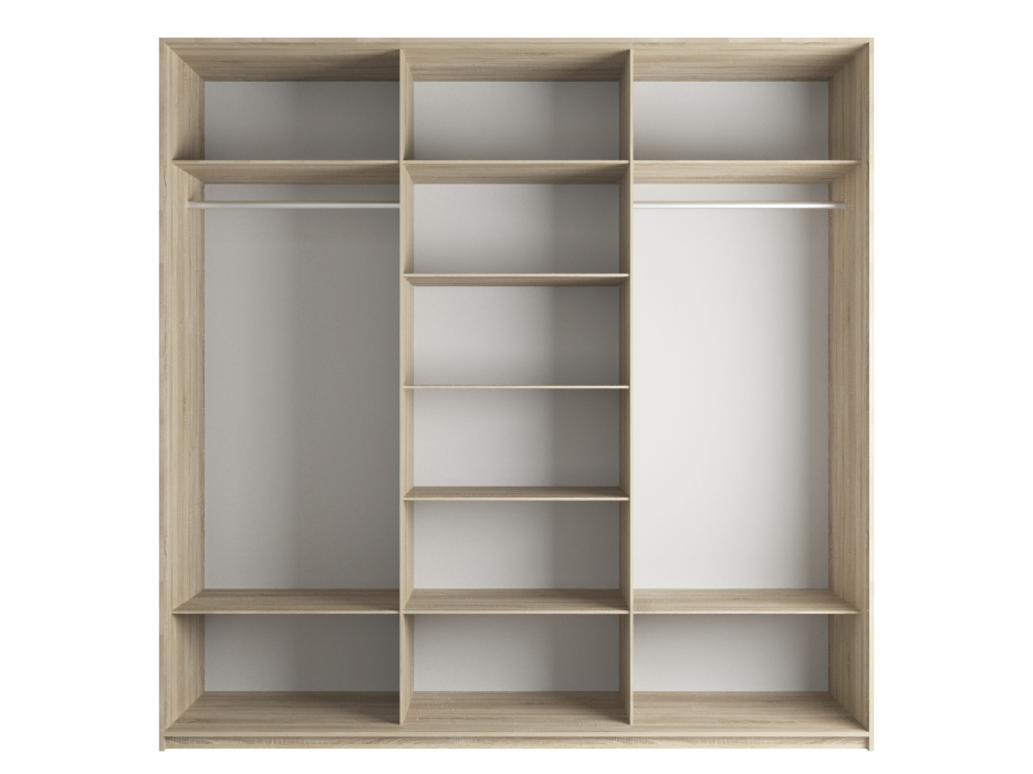 Шкафы-купе 3-х дверные, Шкаф-купе Эста 3-х дверный ДСП/Стекла фисташка/Доводчик 270х66х240