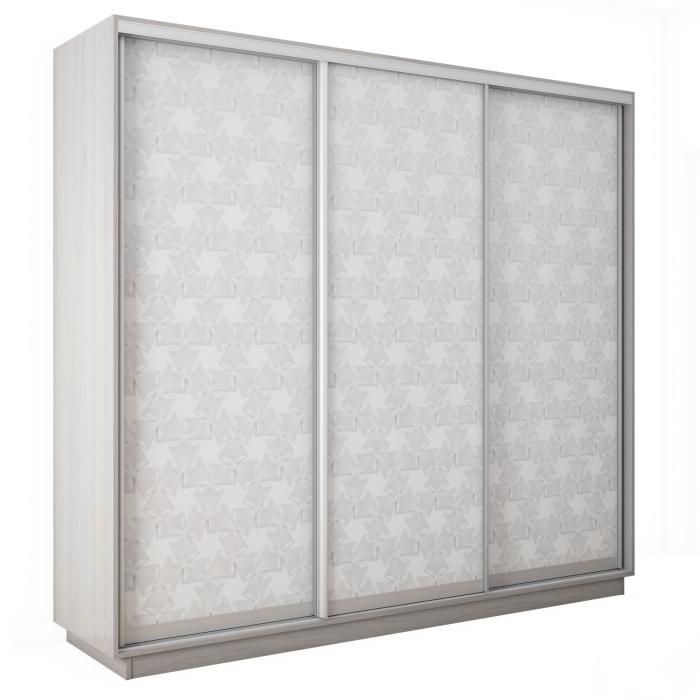 Шкафы-купе 3-х дверные, Шкаф-купе Экспресс 3-х дверный Фотопечать Калейдоскоп Стекла 180х45х240