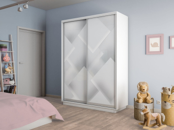 Шкаф-купе Экспресс 2-х дверный Фотопечать Квадрат Стекла 120х60х240