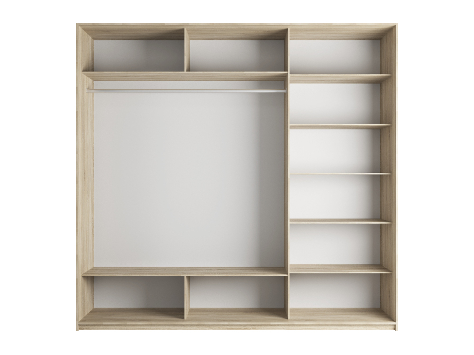 Шкафы-купе 3-х дверные, Шкаф-купе Прайм 3-х дверный Стекла хаки/Доводчики 180х57х230