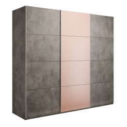 Шкаф-купе Эста 3-х дверный ДСП/Стекла пудра/Доводчик 270х66х240