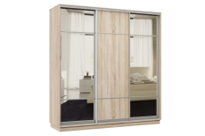 Шкафы-купе 3-х дверные, Шкаф-купе Премьер Лайт 27 (11;08;11) трехдверный