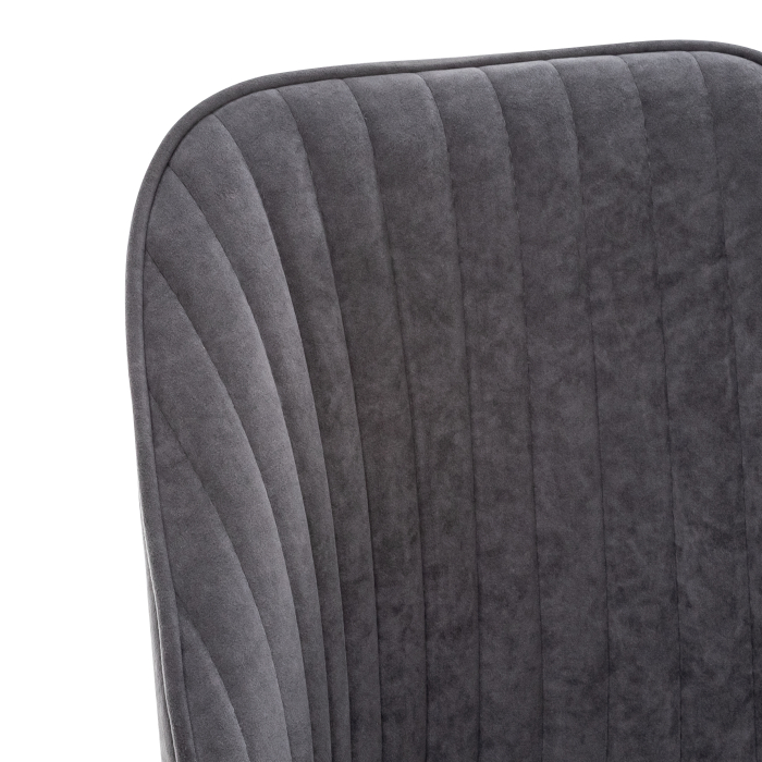 Стулья, Стул ARMAN 360 (поворотный механизм), каркас Черный, велюр Графит