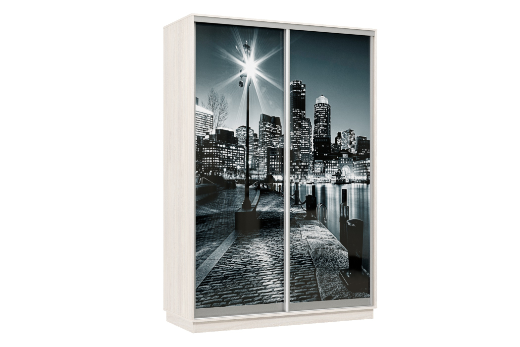 Шкафы-купе 2-х дверные, Шкаф-купе Премьер Лайт 12 Ф-1356 двухдверный