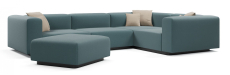 Диваны угловые в гостиную, Диван угловой модульный нераскладной Наполи 3, велюр