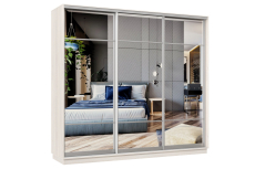 Шкафы-купе 3-х дверные, Шкаф-купе Премьер Лайт 60 (11;11;11) трехдверный