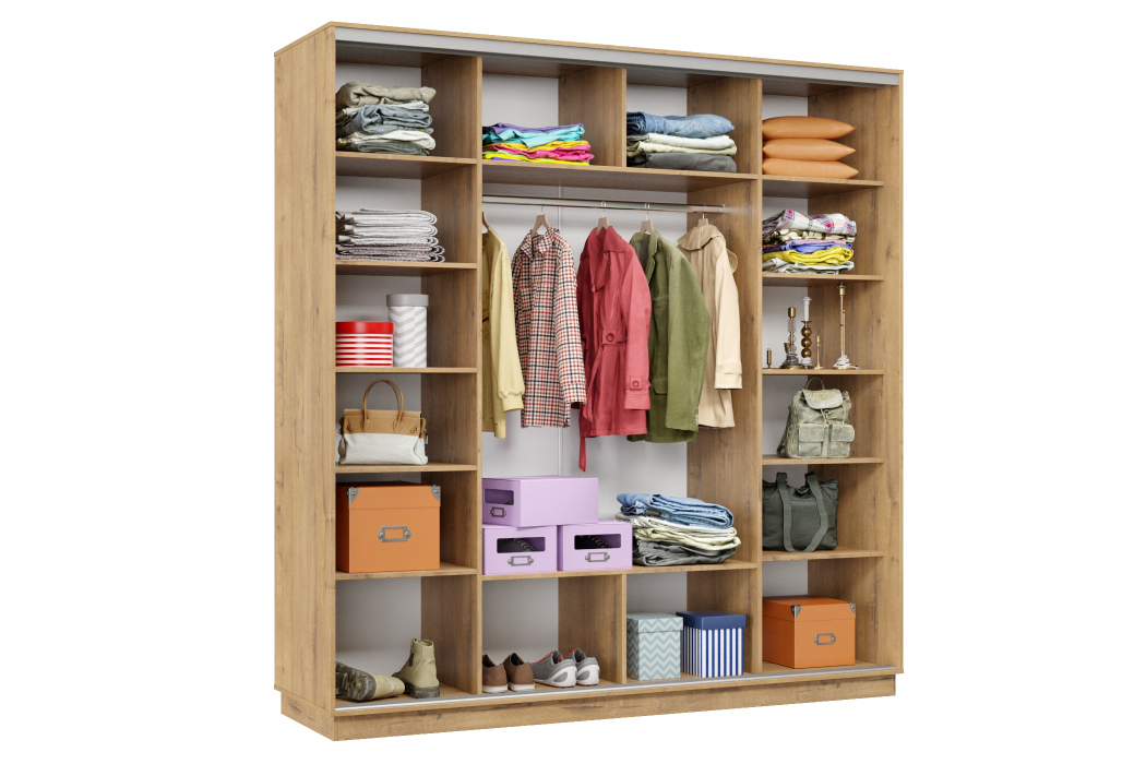 Шкафы-купе 3-х дверные, Шкаф-купе Премьер Лайт 34 (11;11;11) трехдверный