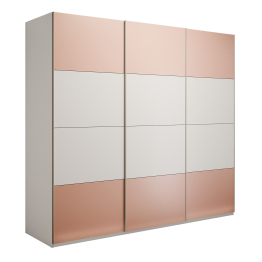 Шкаф-купе Эста 3-х дверный ДСП/Стекла пудра/Доводчик 270х66х240