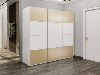 Шкаф-купе Эста 3-х дверный ДСП/Стекла фисташка/Доводчик 300х66х240