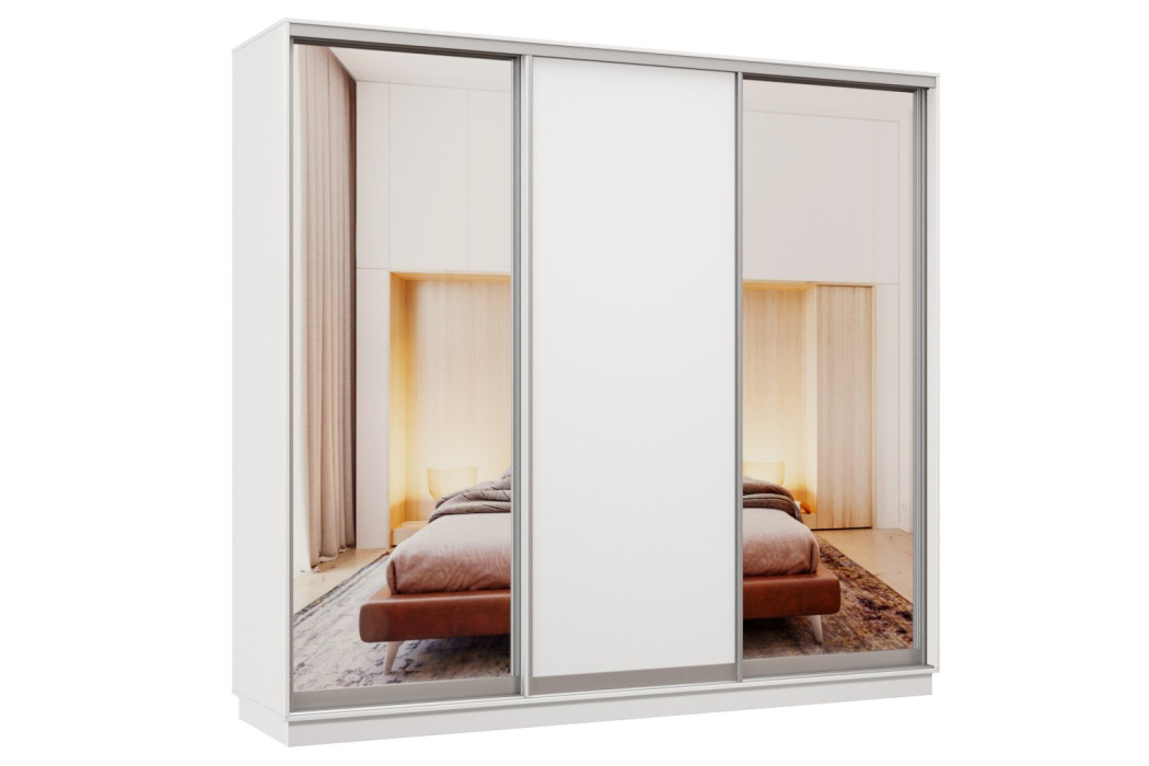 Шкафы-купе 3-х дверные, Шкаф-купе Премьер Лайт 61 (01;02;01) трехдверный