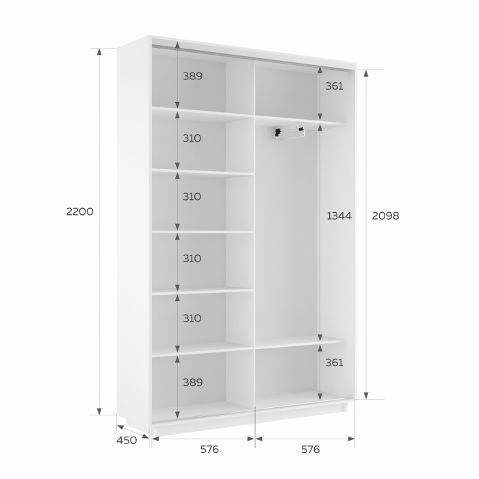Шкафы-купе 2-х дверные, Шкаф-купе Экспресс 2-х дверный Фотопечать Ленты Стекла 120х45х220