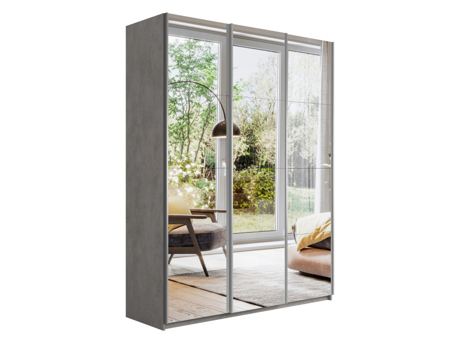 Шкафы-купе 3-х дверные, Шкаф Прайм трио  Зеркало 2300 х 1800 х 570