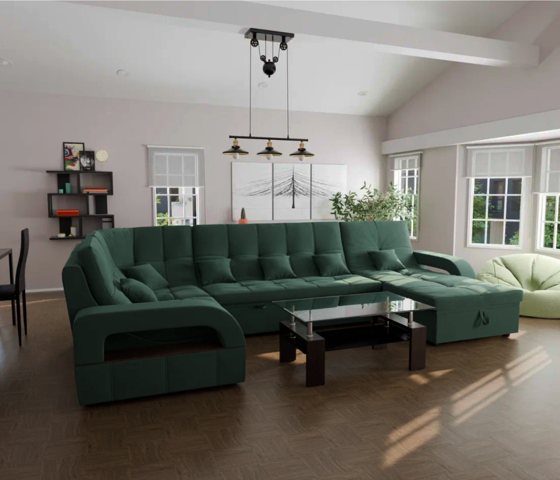 Диваны модульные угловые, Модульный диван Майами-4,микровелюр,антивандальная ткань,венеция