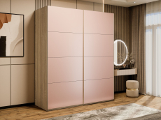 Шкафы-купе 2-х дверные, Шкаф-купе Эста 2-х дверный Стекла пудра/Доводчик 200х66х240