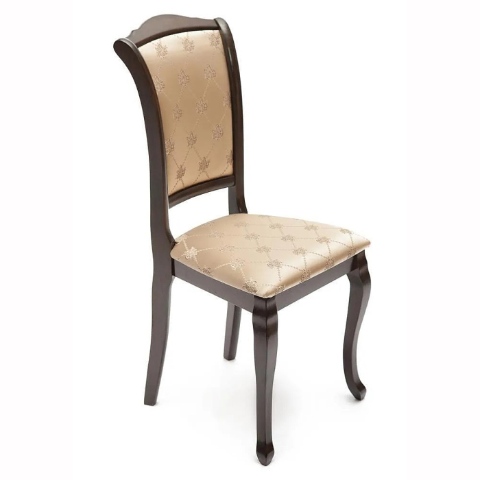 Стулья, Стул Geneva, дерево гевея, Tobacco, ткань золотистые цветы