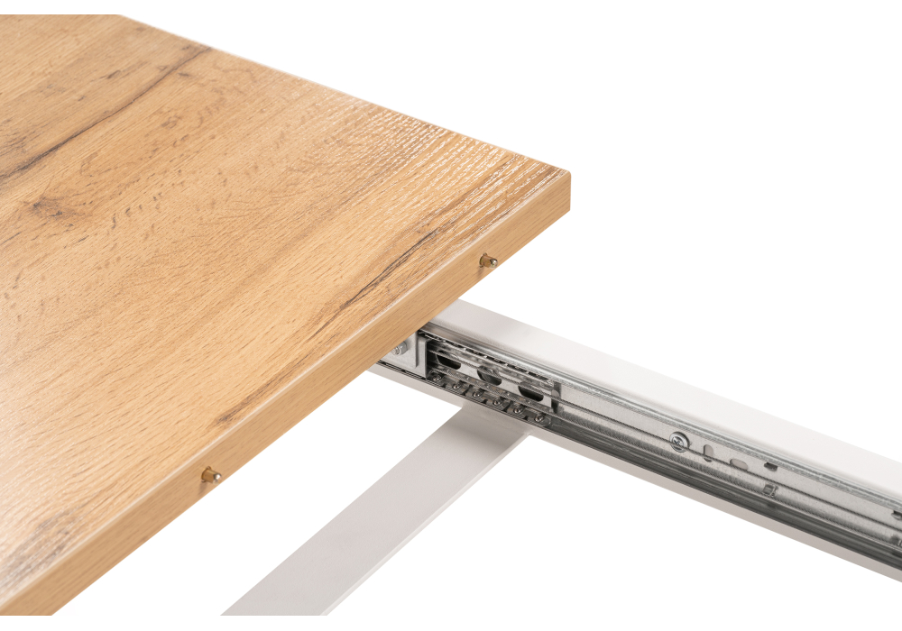 Обеденные столы, Стол деревянный Лота Лофт 120 25 мм раскладной (Белый матовый)