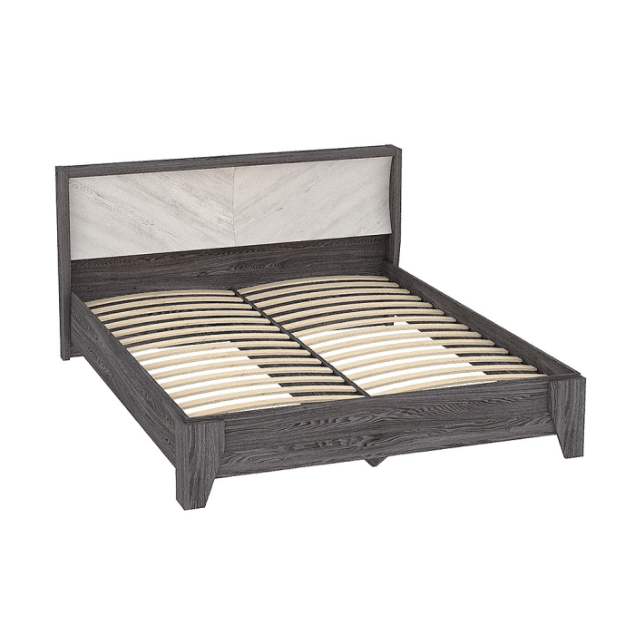 Двуспальные, Кровать 1,6 Шаде КР-292, черный ясень, санторини белый