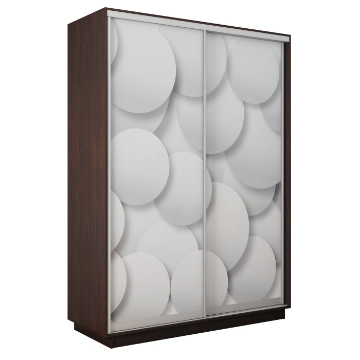 Шкафы-купе 2-х дверные, Шкаф-купе Экспресс 2-х дверный Фотопечать Шары Стекла 160х45х220