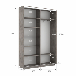 Шкаф-купе Экспресс 2-х дверный Фотопечать Шелк Стекла 120х45х220