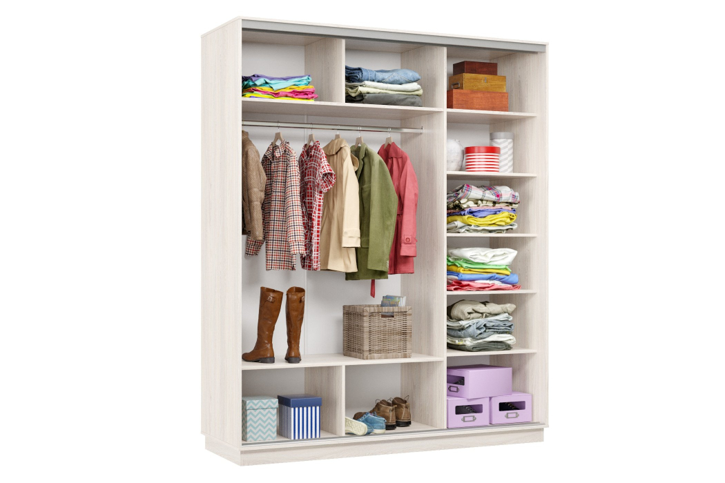 Шкафы-купе 3-х дверные, Шкаф-купе Премьер Лайт 24 (11;08;11) трехдверный