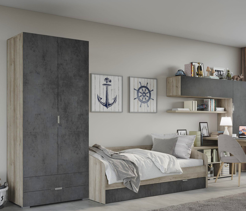 Анима, дуб серый, камень темный