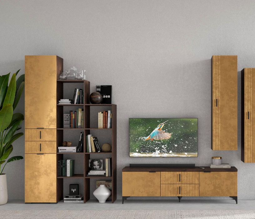 Открытые, Стеллаж Шер Ст-3302, дуб апрель темный