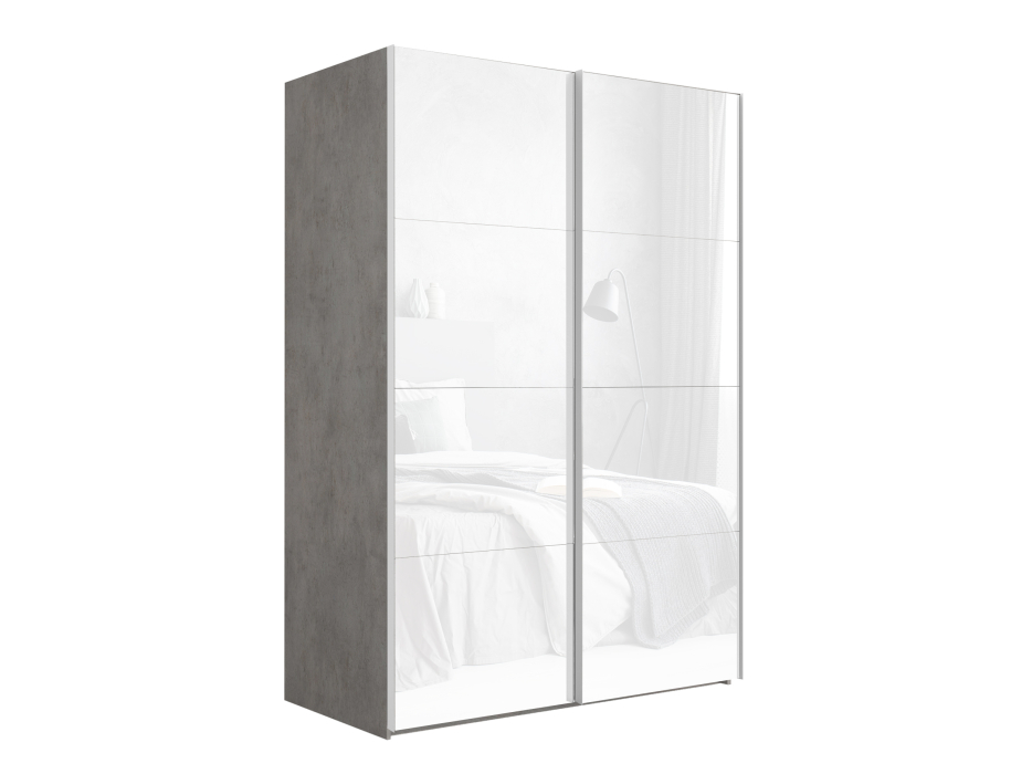 Шкафы-купе 2-х дверные, Шкаф-купе Эста Стекло белое+Стекло белое 160х66х240