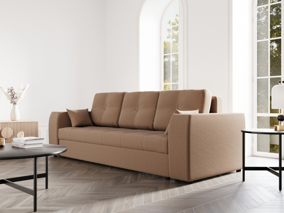 Диваны с ящиком для белья, Прямой диван Сенатор-1 ППУ, велюр