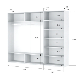 Шкаф-купе Прайм 3-х дверный Стекла хаки/Доводчики 180х57х230