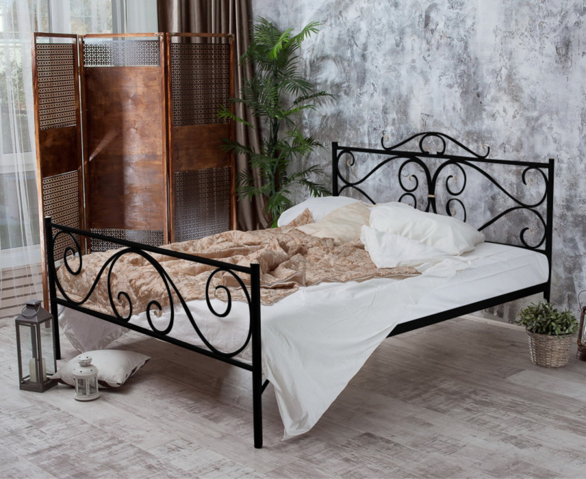 Кованые кровати, Кованая кровать Валенсия 1.4 с двумя спинками