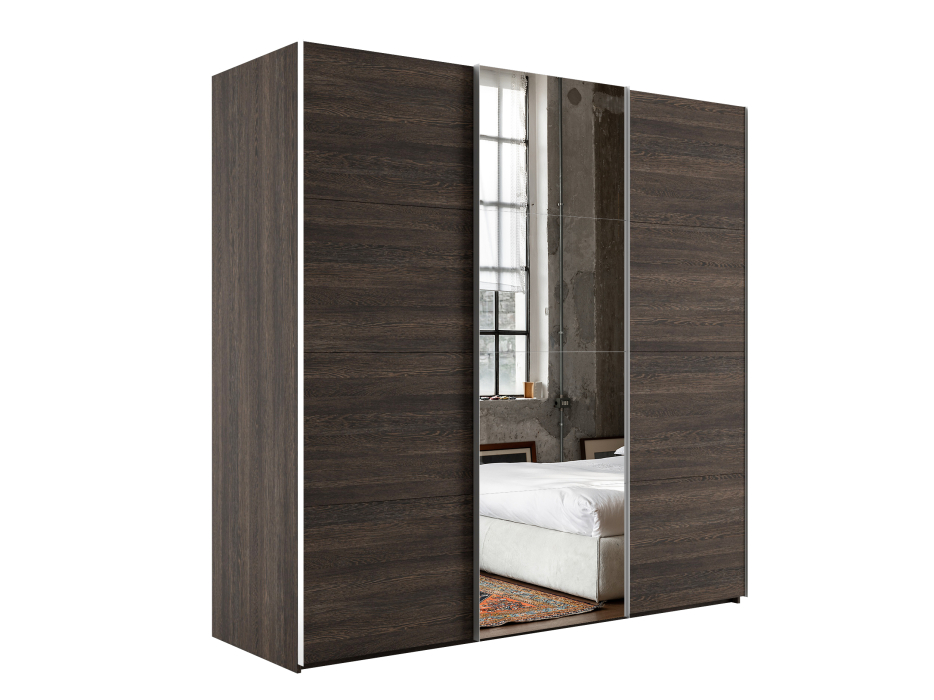 Шкафы-купе 3-х дверные, Шкаф-купе Эста ДСП+Зеркало+ДСП 300х66х240