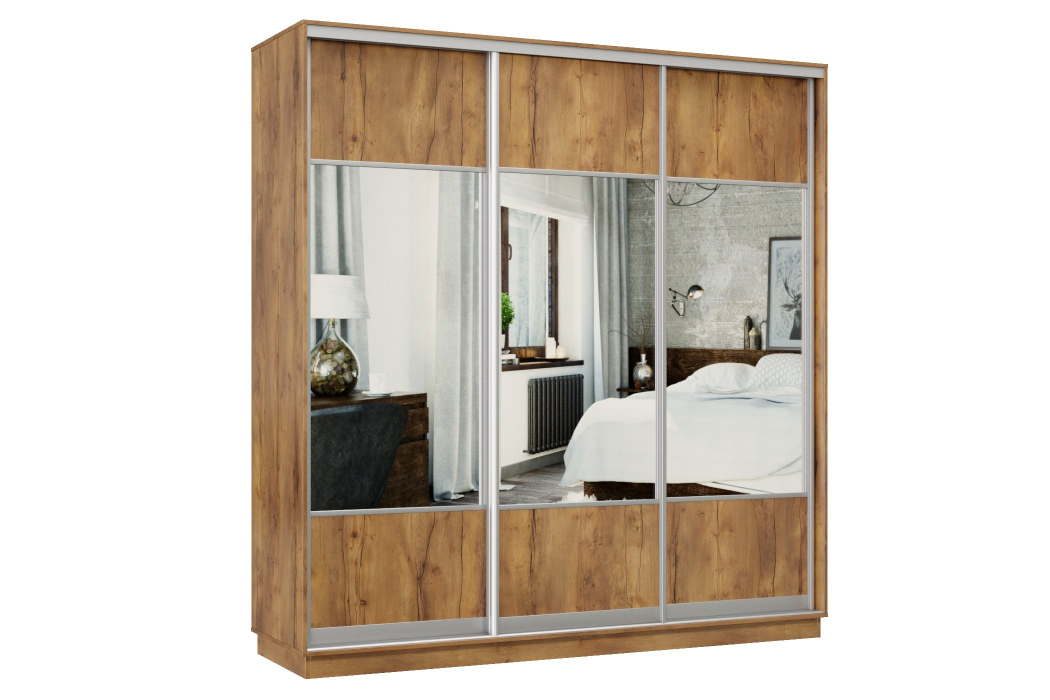 Шкафы-купе 3-х дверные, Шкаф-купе Премьер Лайт 36 (05;05;05) трехдверный