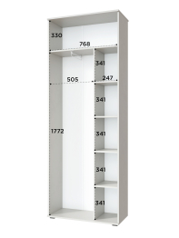 Шкаф для одежды Эмилия ЭЛ-13К глухой